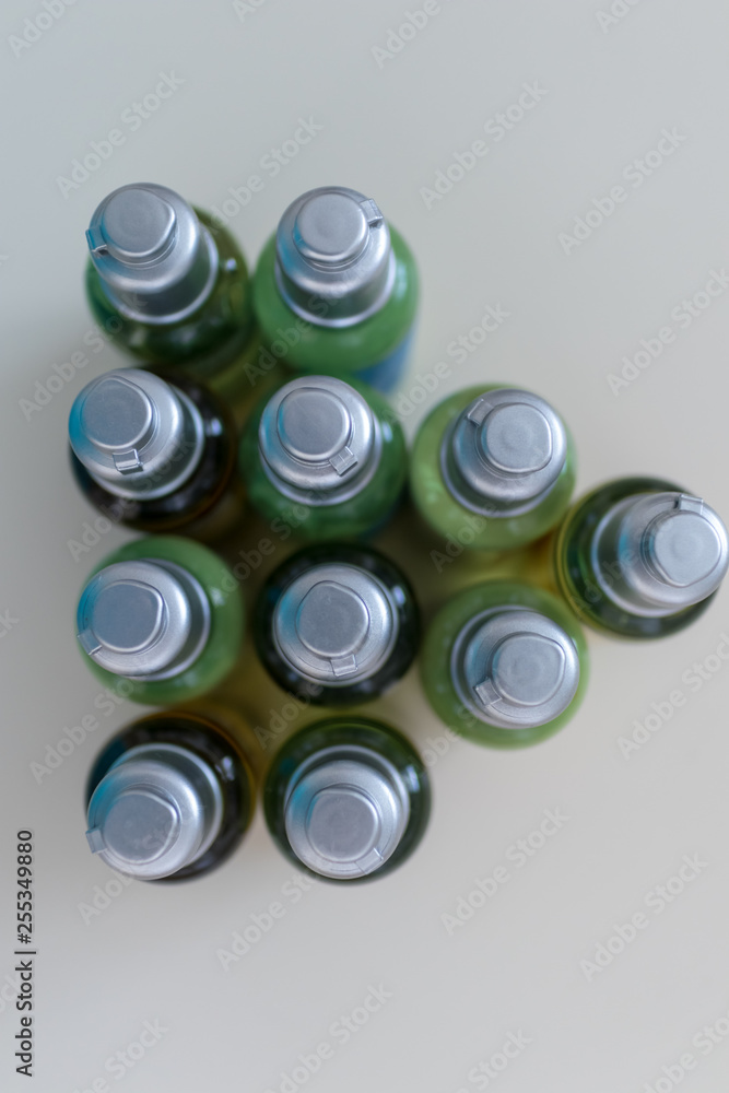 shampoo bottles on white background shampoo bottles on white background