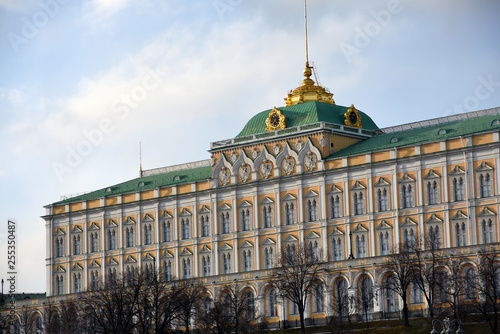 Architecture of Moscow Kremlin. Color photo.