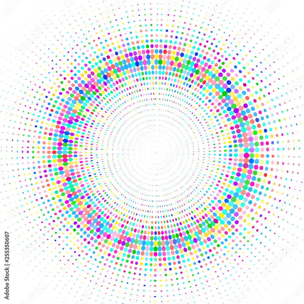 Circle with multicolored rays Circle with multicolored rays