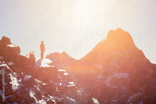 sunset over mountains