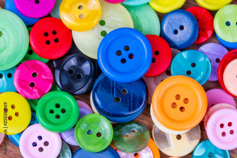 Sewing buttons background. Colorful sewing buttons texture Sewing buttons background. Colorful sewing buttons texture