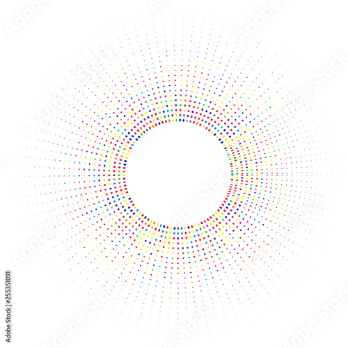 Circle  with multicolored rays