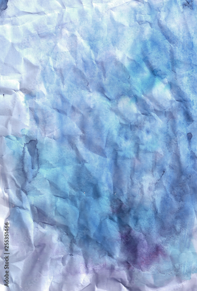 Obraz premium the background of crumpled paper, blue