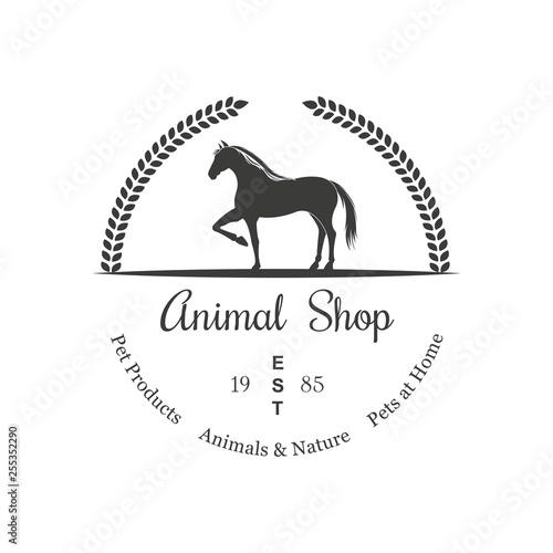 The Vintage Logotype of Animal Shop.