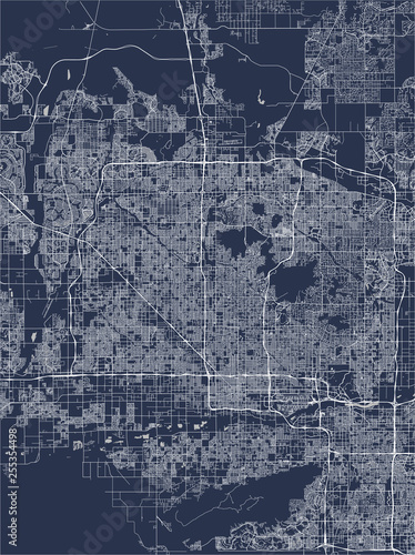 vector map of the city of Phoenix, Arizona, USA