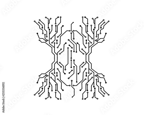 Wallpaper Mural circuit board line concept design illustration Torontodigital.ca