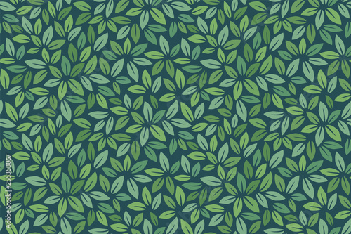 Leaves Pattern. Endless Background. Seamless