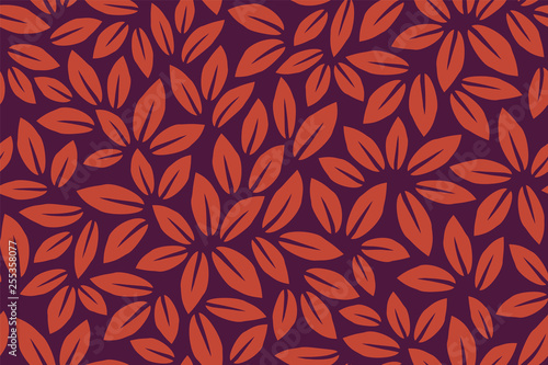 Autumn Leaves Pattern. Endless Background. Seamless