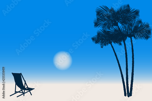 Palm trees on the sea coast