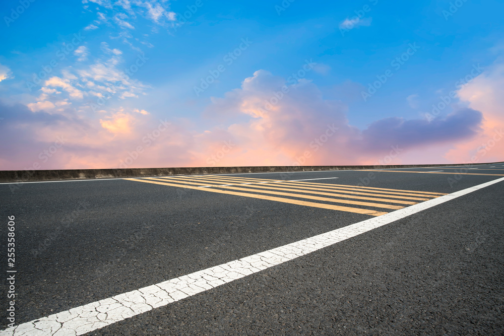 Road surface and sky cloud landscape.. Road surface and sky cloud landscape..