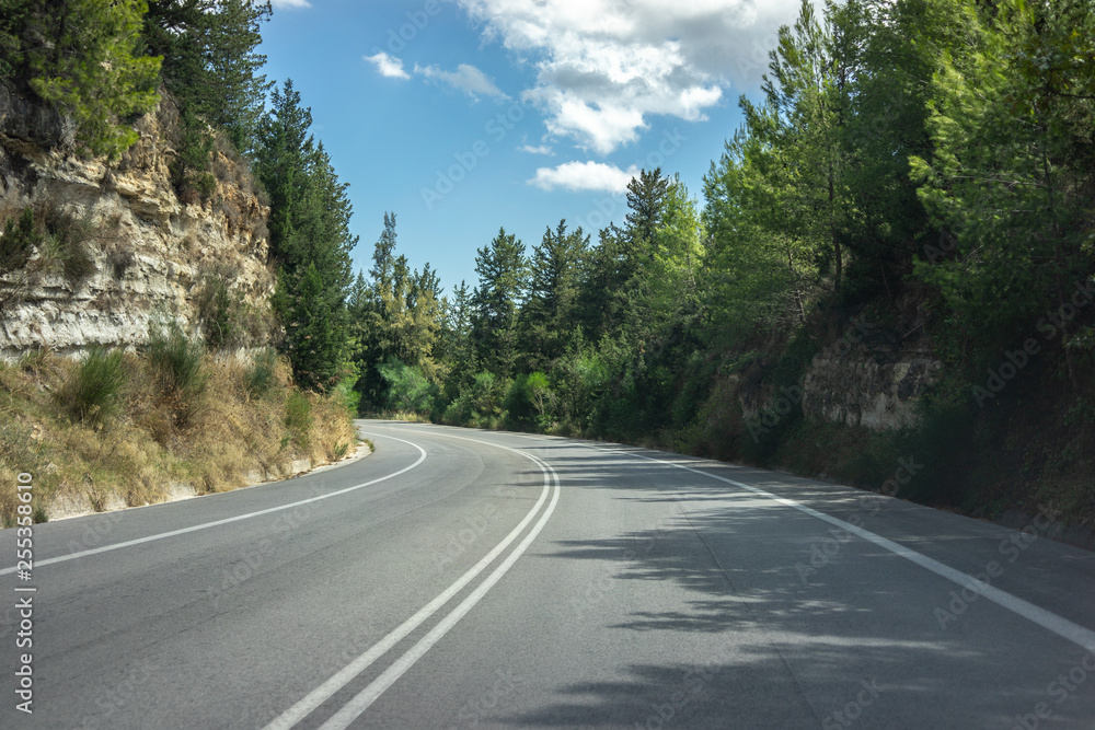Main highway in Crete pedgus across the island Main highway in Crete pedgus across the island