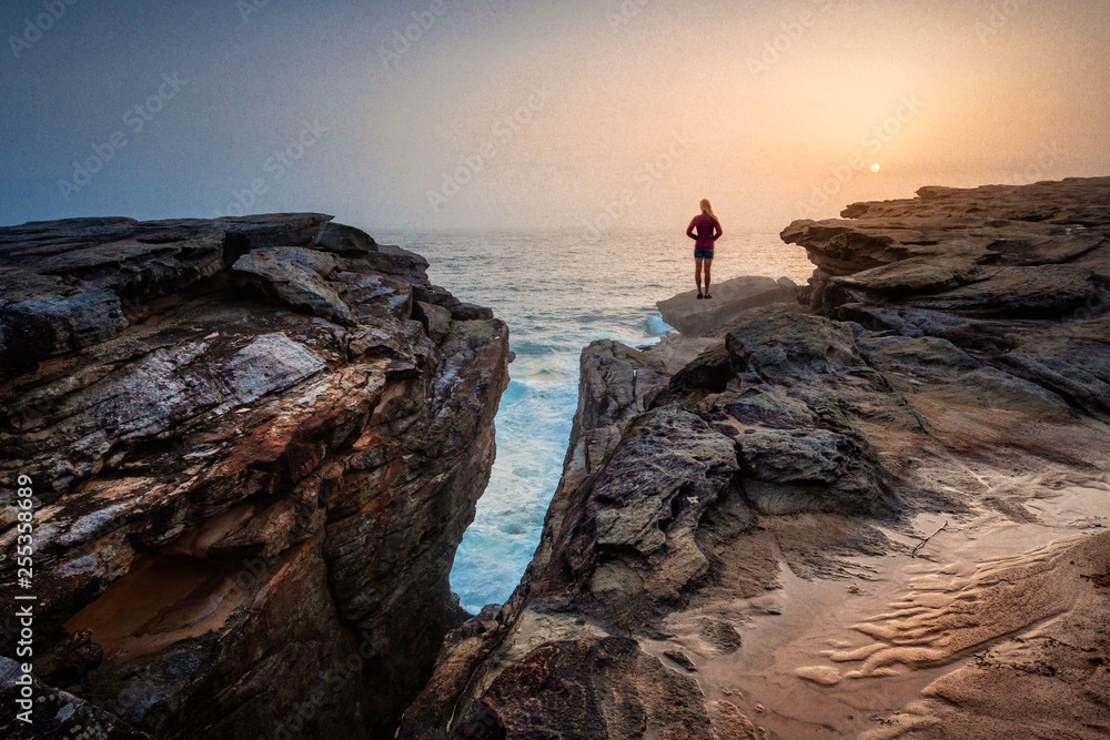 Staring out at that mystical sea fog near the crevasse