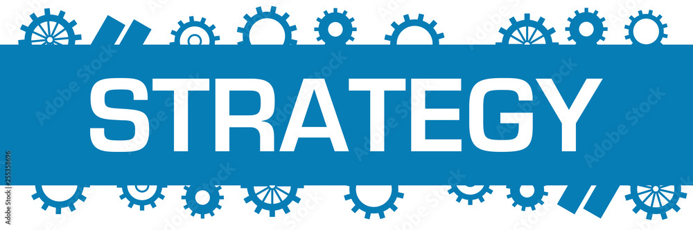 Strategy Blue Gears Top Bottom Horizontal Strategy Blue Gears Top Bottom Horizontal