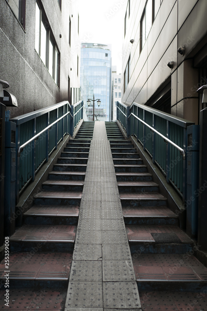 Fototapeta premium A staircase of a bridge