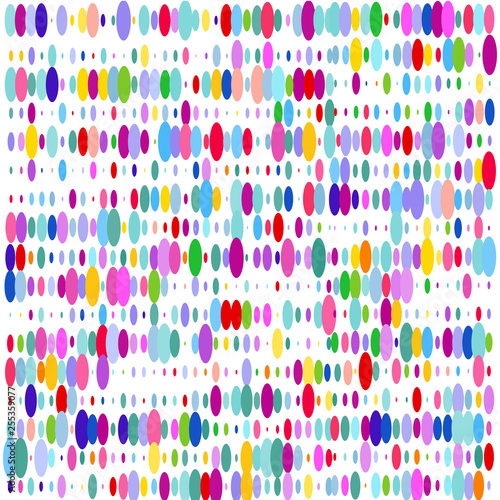 Colored ovals on white background