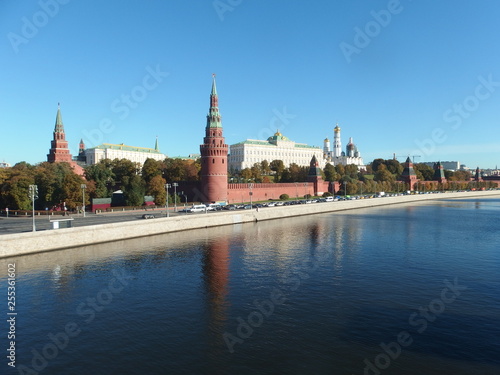 Moscow Kremlin, view from Bolshoy Kamenny Bridge (Greater Stone Bridge) across Moscow River