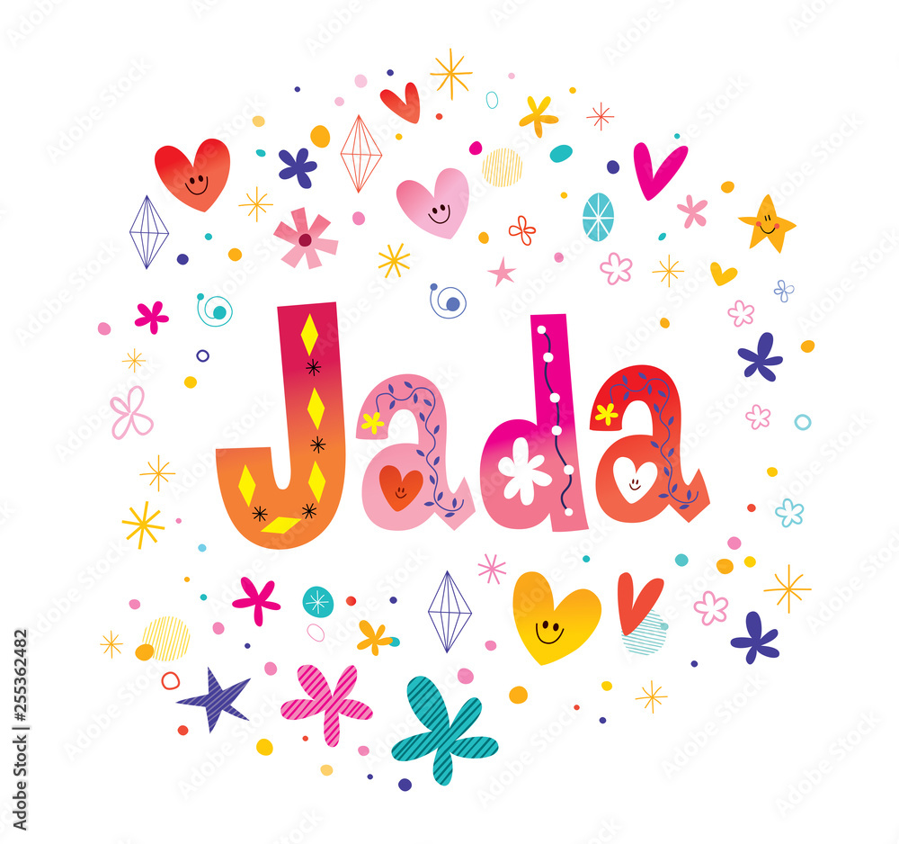Fototapeta premium Jada female name decorative lettering type design