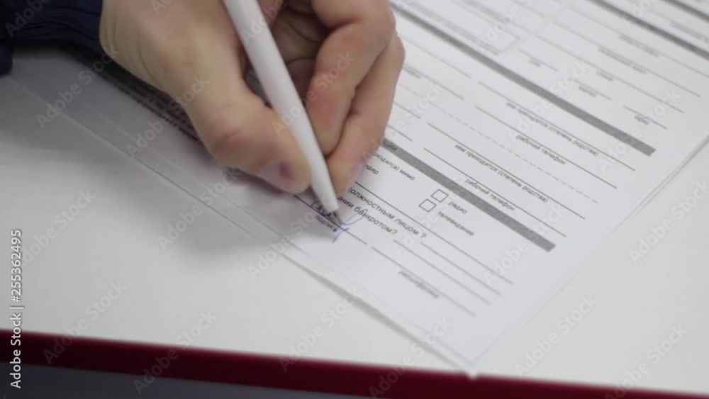 Signature on documents