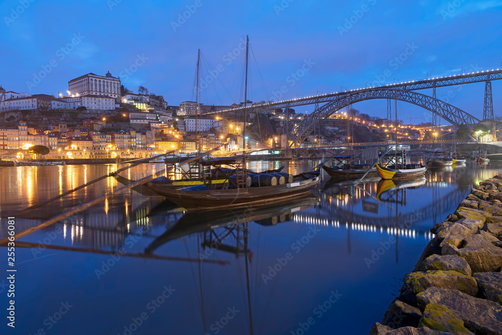Boats on the Douro River at Porto