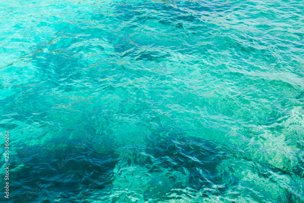 Blue turquoise tropical water background