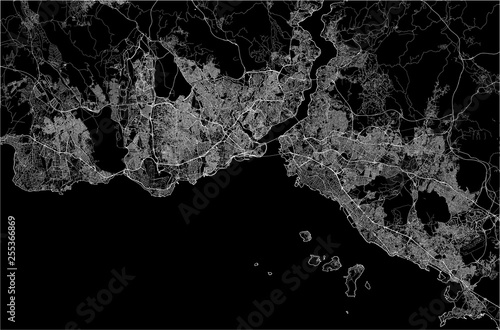 vector map of the city of Istanbul, Turkey