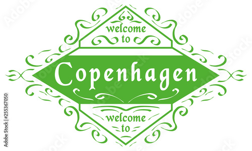 Canvas Print Welcome to Copenhagen