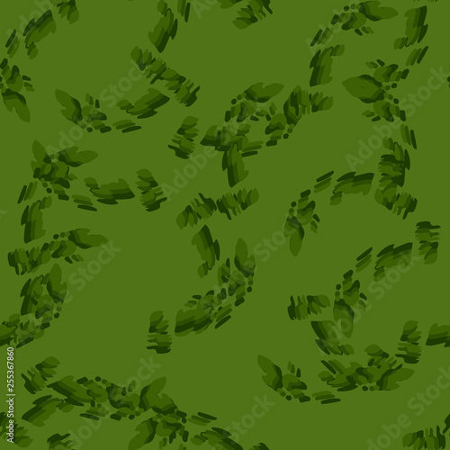 Forest camouflage of various shades of green colors