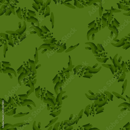 Forest camouflage of various shades of green colors