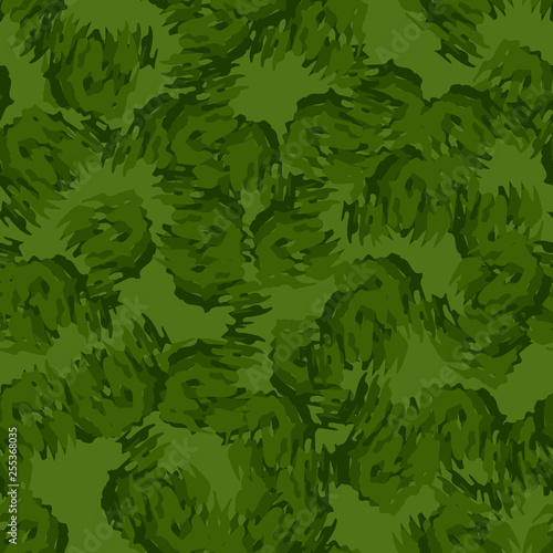 Forest camouflage of various shades of green colors