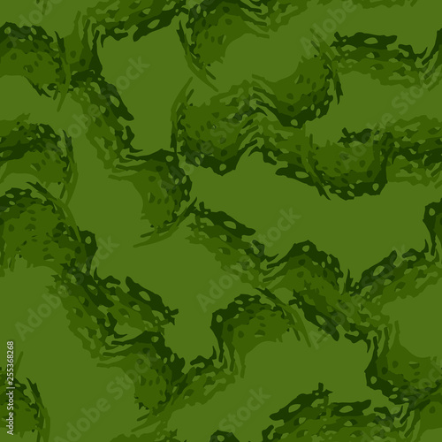 Forest camouflage of various shades of green colors