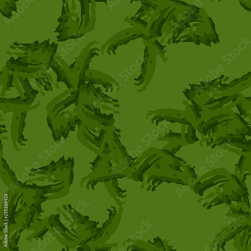 Forest camouflage of various shades of green colors