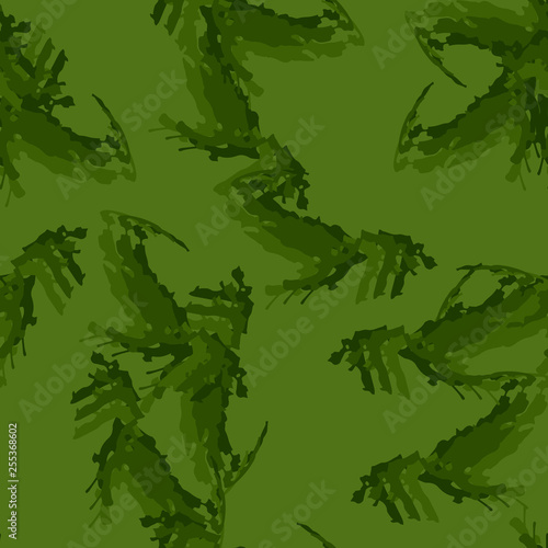 Forest camouflage of various shades of green colors