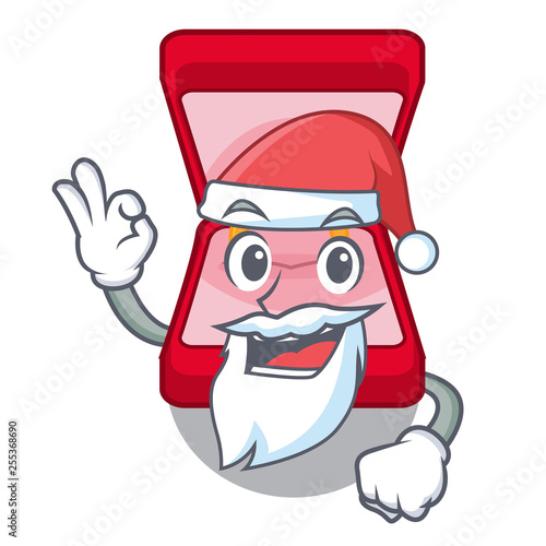 Santa wedding ring box in character bag