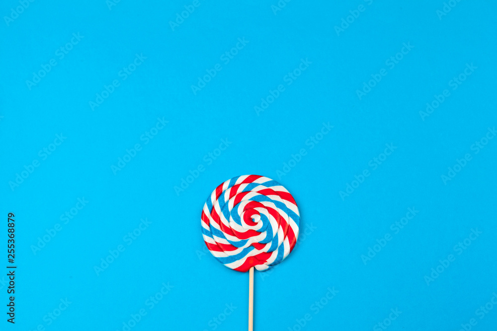 Colorful lollipop. Flat lay. Minimal concept. Colorful lollipop. Flat lay. Minimal concept.