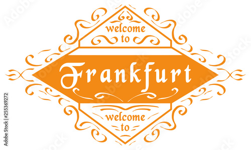 vector Welcome to Frankfurt