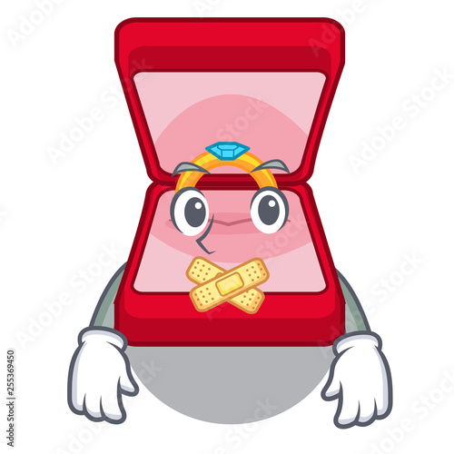 Silent wedding ring box in character bag