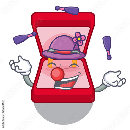 Juggling wedding ring box in character bag