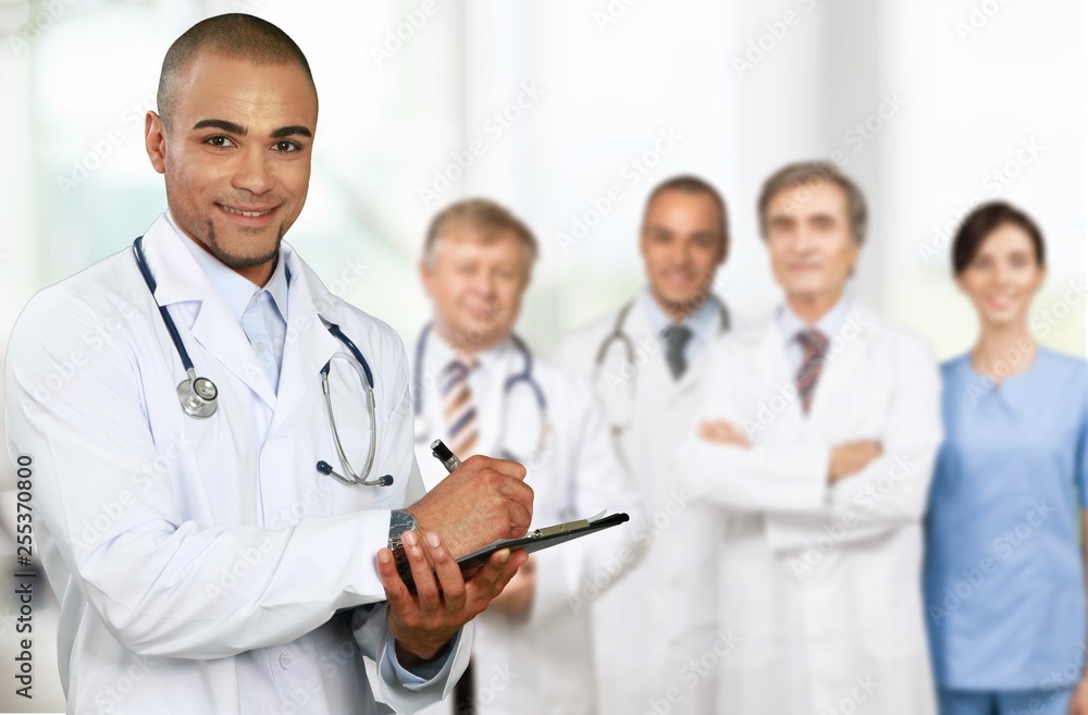 Confident Medical team at hospital Confident Medical team at hospital