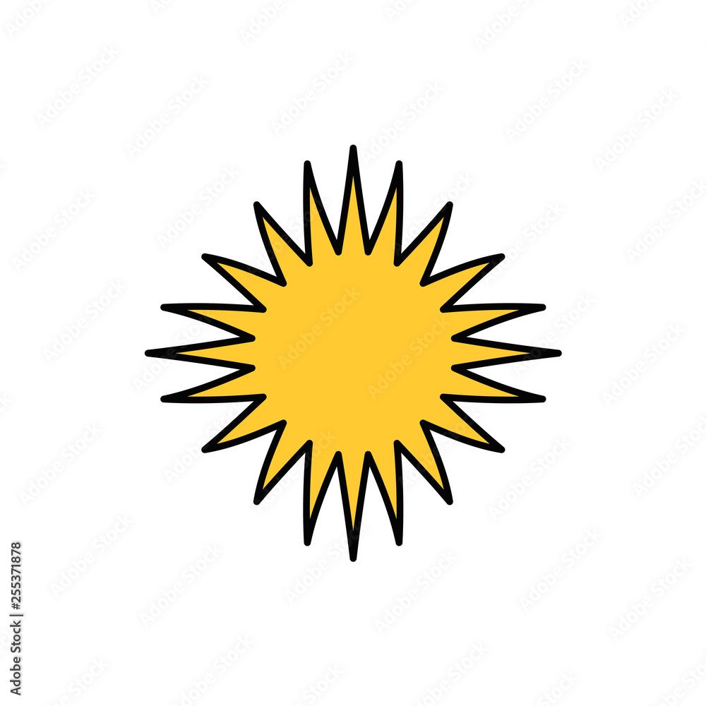 icon of the sun. Vector illustration icon of the sun. Vector illustration