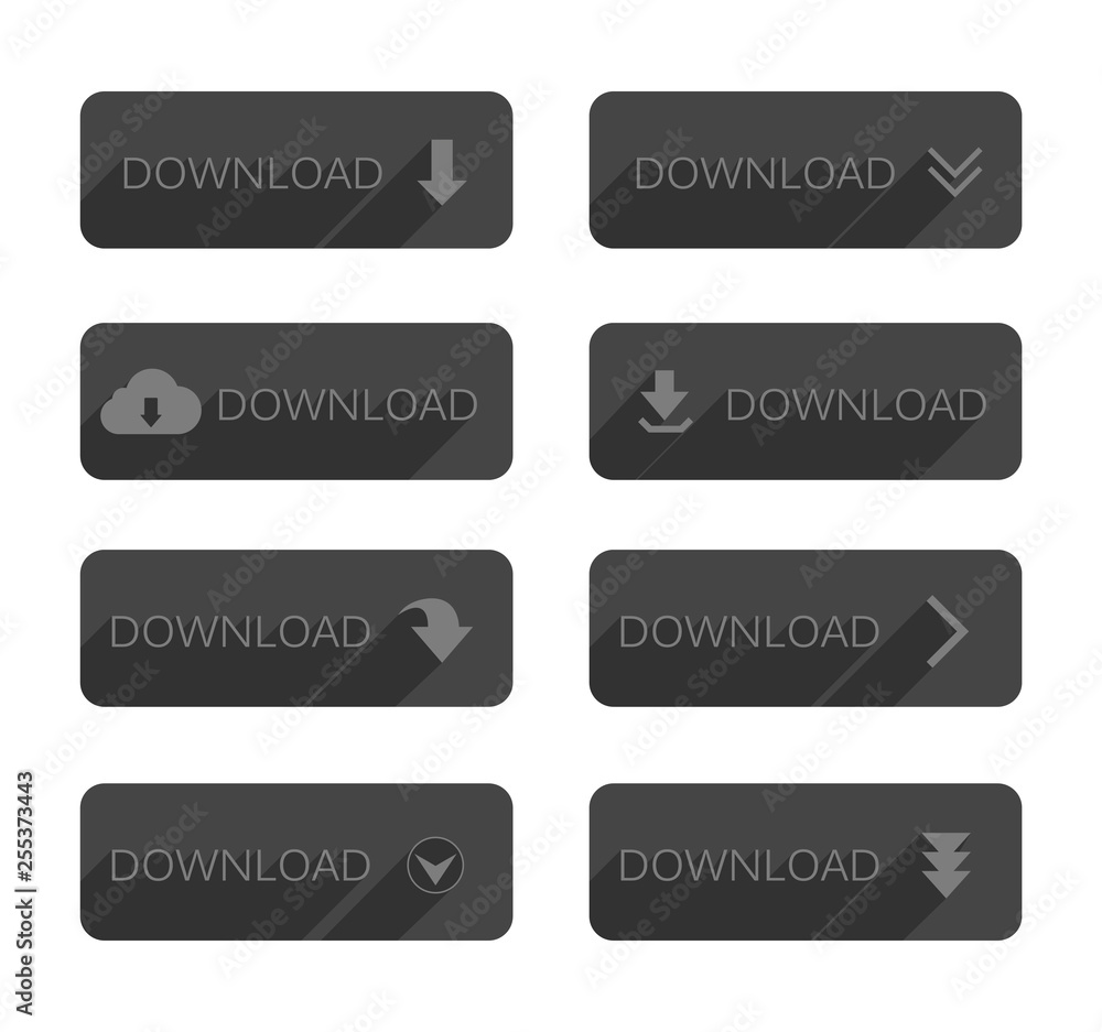 Set of Download Buttons. Set of Download Buttons.