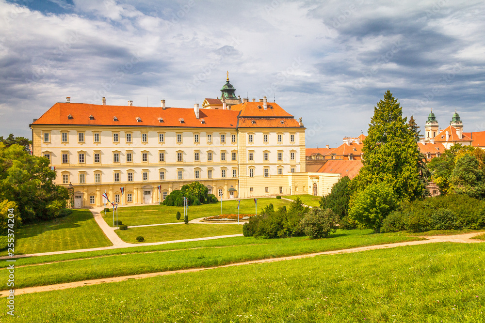 View of Valtice castle in South Moravia, Czech Republic, Europe.