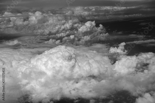 View from the window of the plane at the clouds © Irina Yakovleva