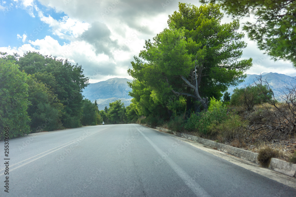 Fototapeta premium Main highway in Crete pedgus across the island