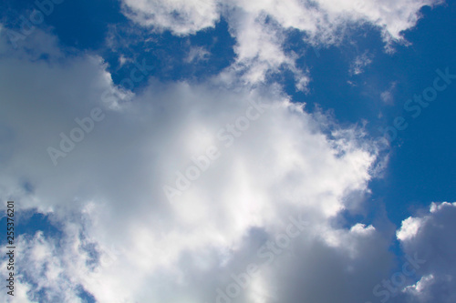 blue sky with white clouds