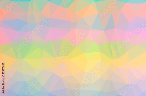 Illustration of abstract Orange  Yellow horizontal low poly background. Beautiful polygon design pattern.