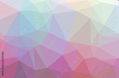 Illustration of abstract Pink horizontal low poly background. Beautiful polygon design pattern.