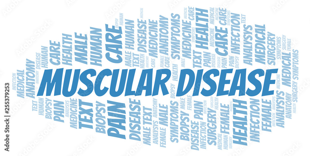Fototapeta premium Muscular Disease word cloud.