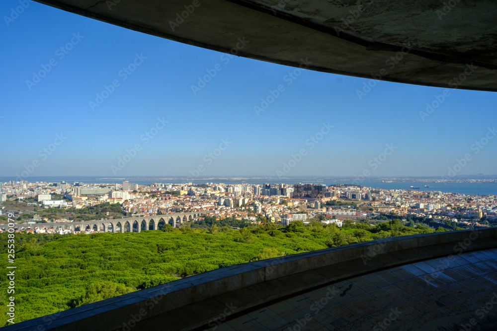 An amazing view of Lisbon from Monsanto view point, Portugal.