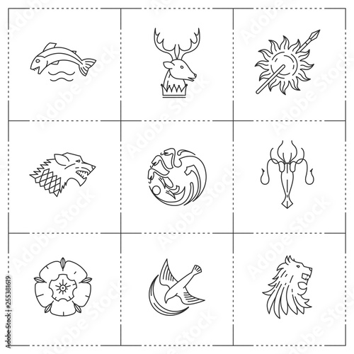 Foto Great kingdoms houses heraldic.