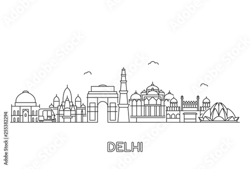 New Delhi skyline.